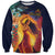 Hawaii Kilauea Big Islands Sweatshirt Pele Goddess With Tropical Flowers