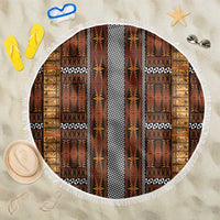 Malo e Lelei Tonga Beach Blanket Tongan Ngatu Tapa Cloth LT14 One Size 150cm Orange - Polynesian Pride