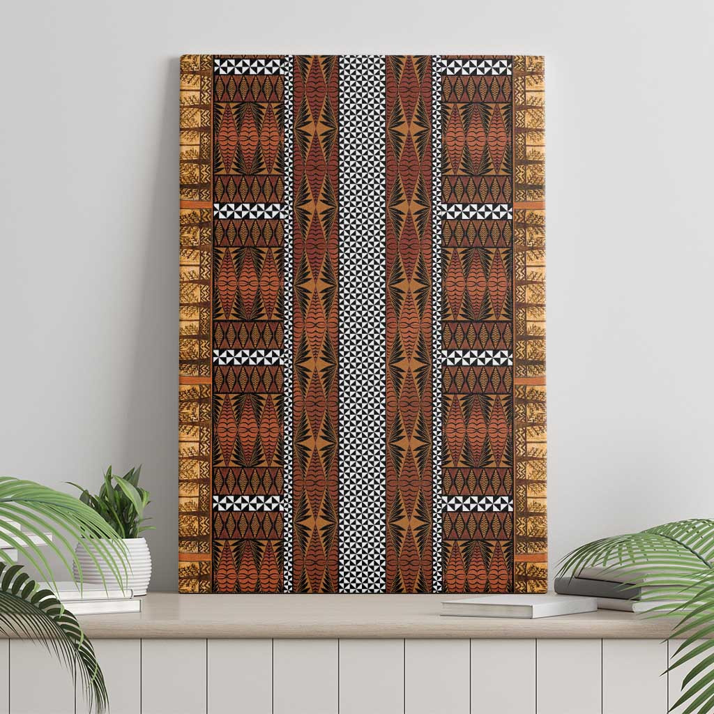 Malo e Lelei Tonga Canvas Wall Art Tongan Ngatu Tapa Cloth LT14 - Polynesian Pride