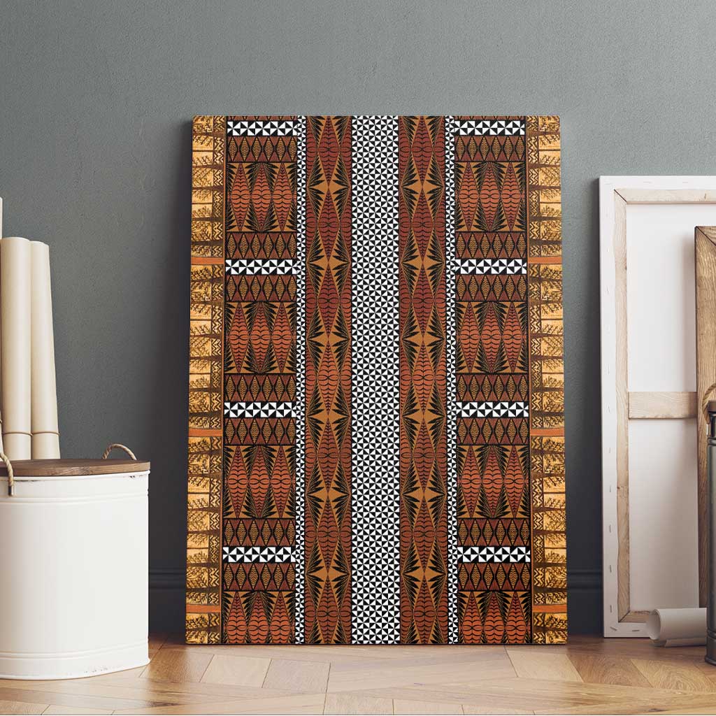 Malo e Lelei Tonga Canvas Wall Art Tongan Ngatu Tapa Cloth LT14 - Polynesian Pride
