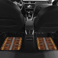 Malo e Lelei Tonga Car Mats Tongan Ngatu Tapa Cloth LT14 Set 2pcs - Back Orange - Polynesian Pride