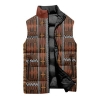 Malo e Lelei Tonga Sleeveless Puffer Jacket Tongan Ngatu Tapa Cloth LT14 - Polynesian Pride
