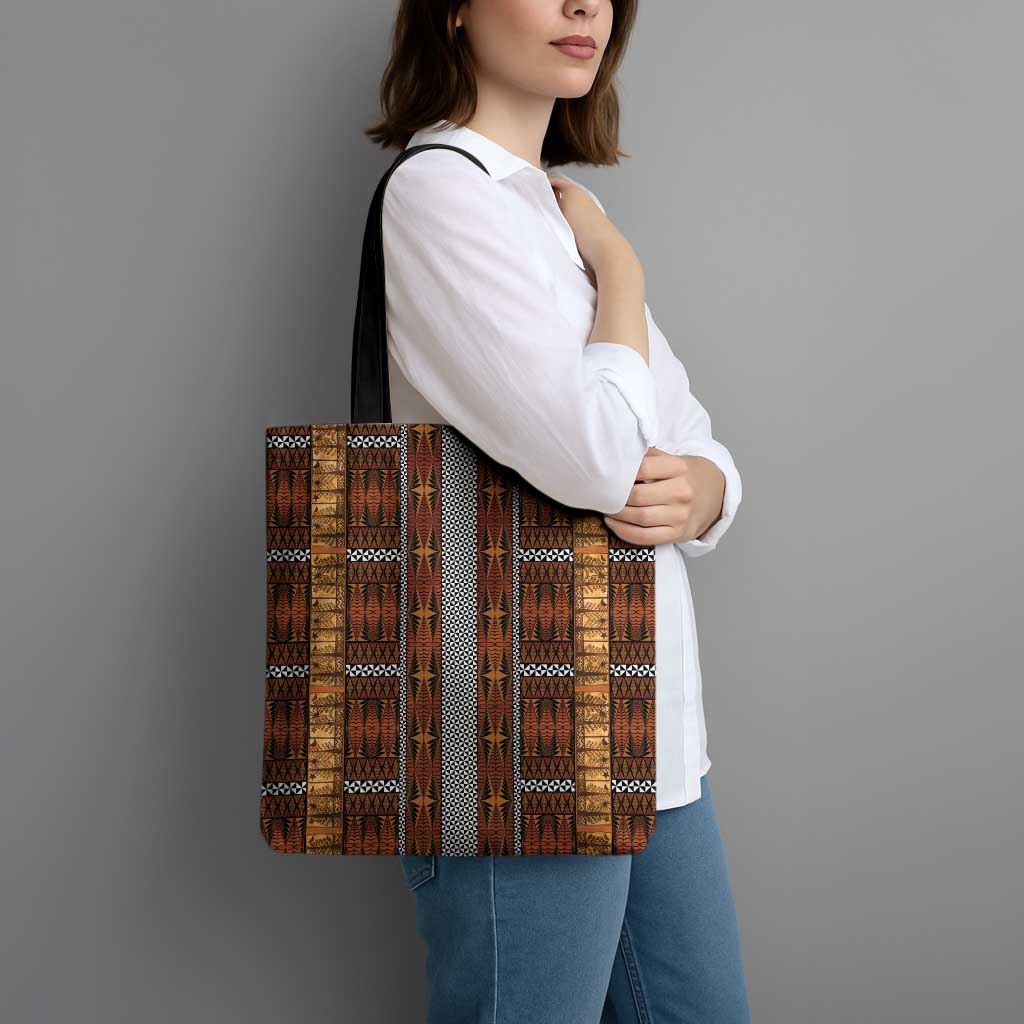 Malo e Lelei Tonga Tote Bag Tongan Ngatu Tapa Cloth LT14 - Polynesian Pride