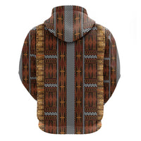 Malo e Lelei Tonga Zip Hoodie Tongan Ngatu Tapa Cloth LT14 - Polynesian Pride