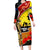 New Zealand And Australia ANZAC Day Family Matching Long Sleeve Bodycon Dress and Hawaiian Shirt Aboriginal Maori Starring Night Style LT14 Mom's Dress Gold - Polynesian Pride