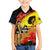 New Zealand And Australia ANZAC Day Family Matching Off Shoulder Short Dress and Hawaiian Shirt Aboriginal Maori Starring Night Style LT14 Son's Shirt Gold - Polynesian Pride