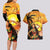 Aloha Hawaii Women's Day Couples Matching Long Sleeve Bodycon Dress and Hawaiian Shirt Hula Girl With Sunset Vibes LT14 - Polynesian Pride