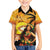 Aloha Hawaii Women's Day Family Matching Short Sleeve Bodycon Dress and Hawaiian Shirt Hula Girl With Sunset Vibes LT14 Son's Shirt Yellow - Polynesian Pride