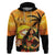 Aloha Hawaii Women's Day Hoodie Hula Girl With Sunset Vibes LT14 Pullover Hoodie Yellow - Polynesian Pride