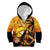 Aloha Hawaii Women's Day Kid Hoodie Hula Girl With Sunset Vibes LT14 Zip Hoodie Yellow - Polynesian Pride