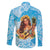 Aloha Hawaii Women's Day Family Matching Mermaid Dress and Hawaiian Shirt Hula Girl With Ukulele Tropical Style LT14 - Polynesian Pride