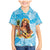 Aloha Hawaii Women's Day Family Matching Mermaid Dress and Hawaiian Shirt Hula Girl With Ukulele Tropical Style LT14 Son's Shirt Blue - Polynesian Pride