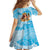 Aloha Hawaii Women's Day Family Matching Off Shoulder Short Dress and Hawaiian Shirt Hula Girl With Ukulele Tropical Style LT14 - Polynesian Pride