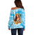 Aloha Hawaii Women's Day Off Shoulder Sweater Hula Girl With Ukulele Tropical Style LT14 - Polynesian Pride