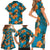 Hawaii Luau Party Family Matching Short Sleeve Bodycon Dress and Hawaiian Shirt Dancing Girl Tropical Flowers LT14 - Polynesian Pride