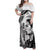 New Zealand Women's Day Family Matching Off Shoulder Maxi Dress and Hawaiian Shirt Aotearoa Kia Whakapumau Te Mana Wahine LT14 Mom's Dress White - Polynesian Pride