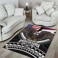 Talofa American Samoa Flag Day Area Rug Bald Eagle Polynesian Tattoo LT14 - Polynesian Pride
