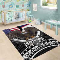 Talofa American Samoa Flag Day Area Rug Bald Eagle Polynesian Tattoo LT14 - Polynesian Pride