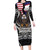 Talofa American Samoa Flag Day Family Matching Long Sleeve Bodycon Dress and Hawaiian Shirt Bald Eagle Polynesian Tattoo