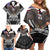 Talofa American Samoa Flag Day Family Matching Off Shoulder Short Dress and Hawaiian Shirt Bald Eagle Polynesian Tattoo