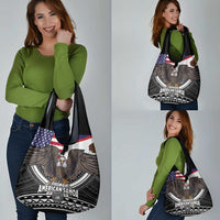 Talofa American Samoa Flag Day Grocery Bag Bald Eagle Polynesian Tattoo LT14 - Polynesian Pride