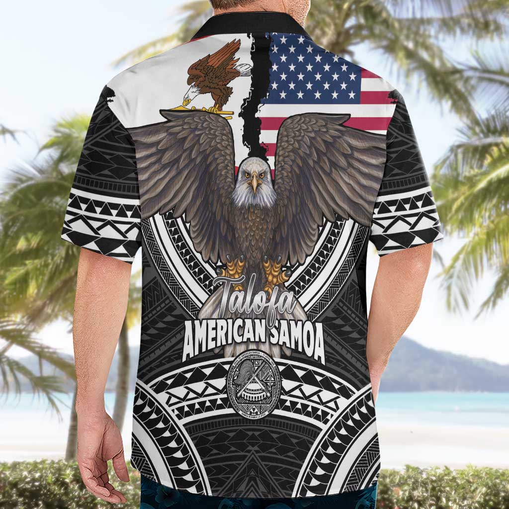Talofa American Samoa Flag Day Hawaiian Shirt Bald Eagle Polynesian Tattoo LT14 - Polynesian Pride