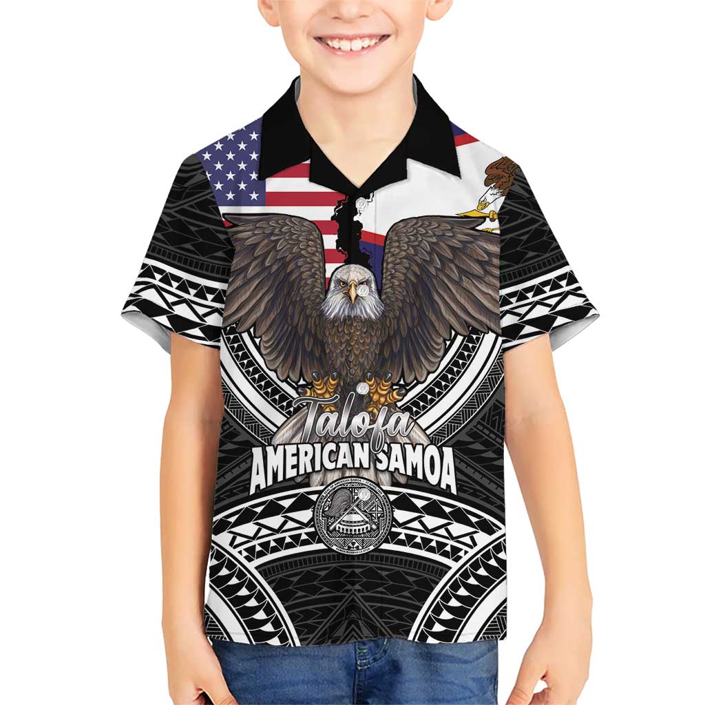 Talofa American Samoa Flag Day Hawaiian Shirt Bald Eagle Polynesian Tattoo LT14 - Polynesian Pride