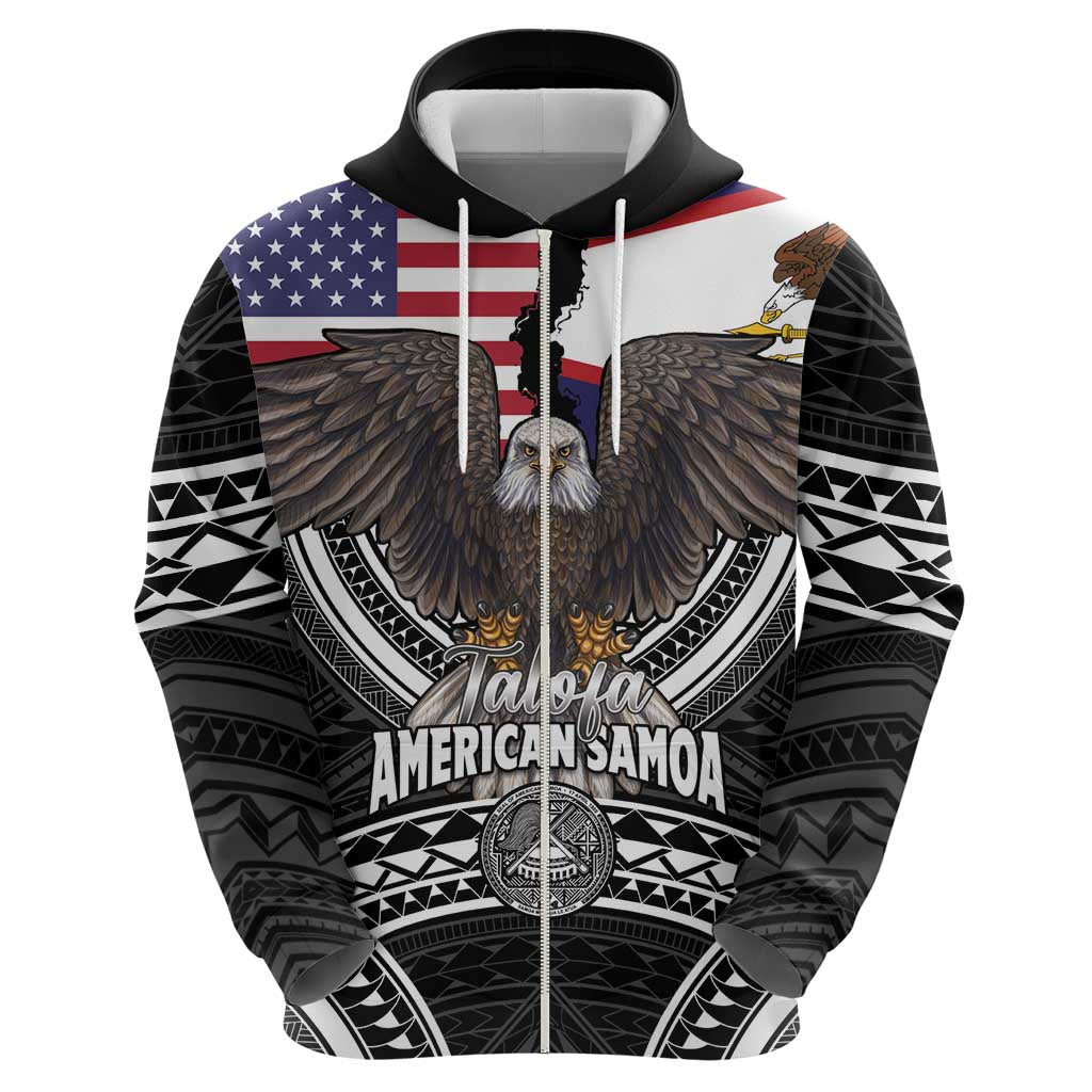 Talofa American Samoa Flag Day Hoodie Bald Eagle Polynesian Tattoo LT14 - Polynesian Pride