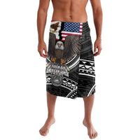 Talofa American Samoa Flag Day Lavalava Bald Eagle Polynesian Tattoo LT14 Black - Polynesian Pride