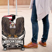 Talofa American Samoa Flag Day Luggage Cover Bald Eagle Polynesian Tattoo LT14 Black - Polynesian Pride