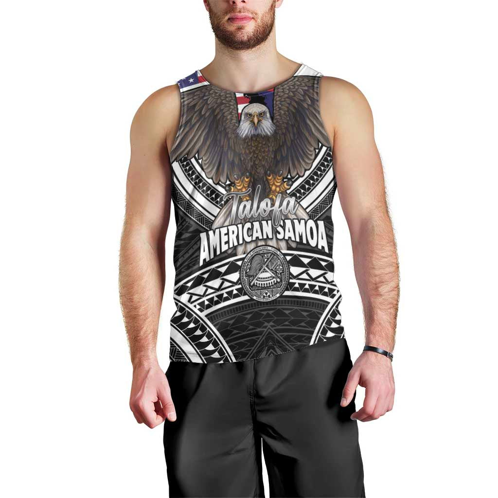 Talofa American Samoa Flag Day Men Tank Top Bald Eagle Polynesian Tattoo LT14 - Polynesian Pride