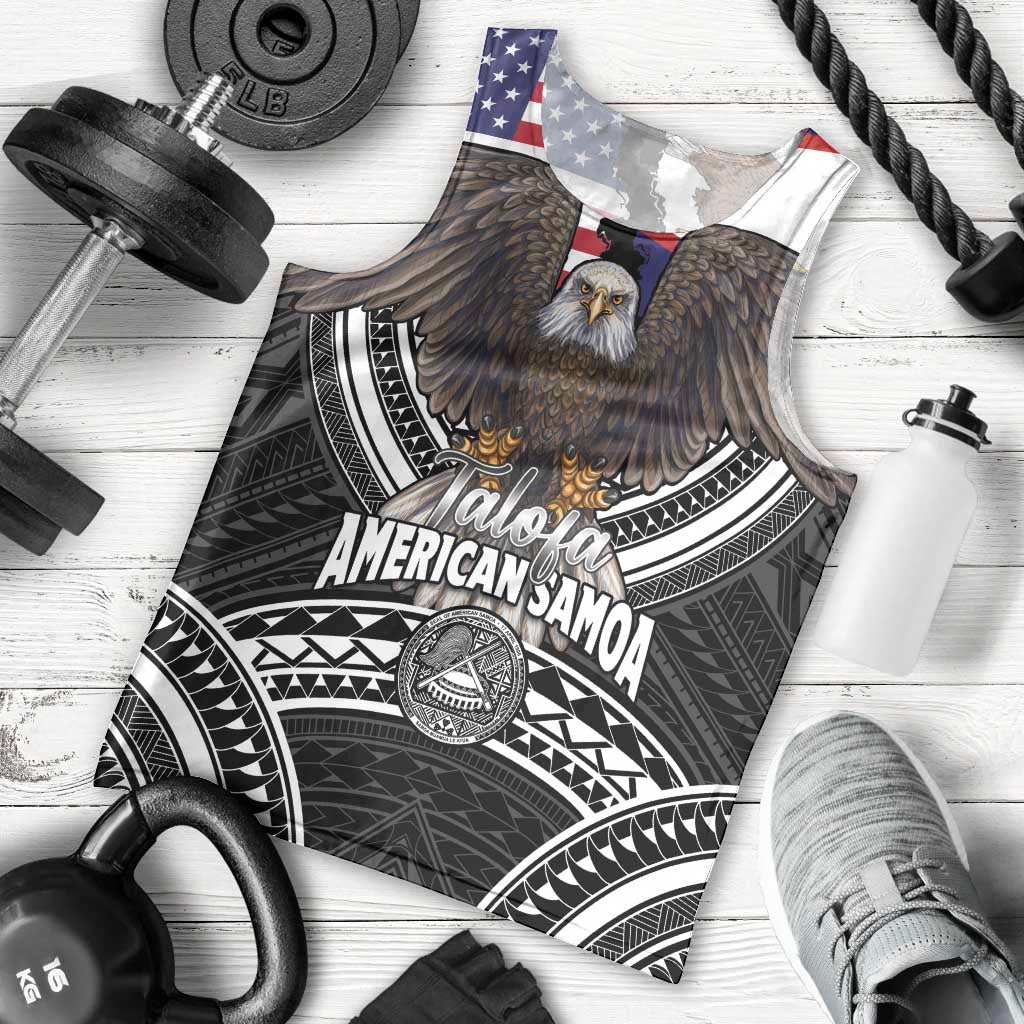 Talofa American Samoa Flag Day Men Tank Top Bald Eagle Polynesian Tattoo LT14 - Polynesian Pride