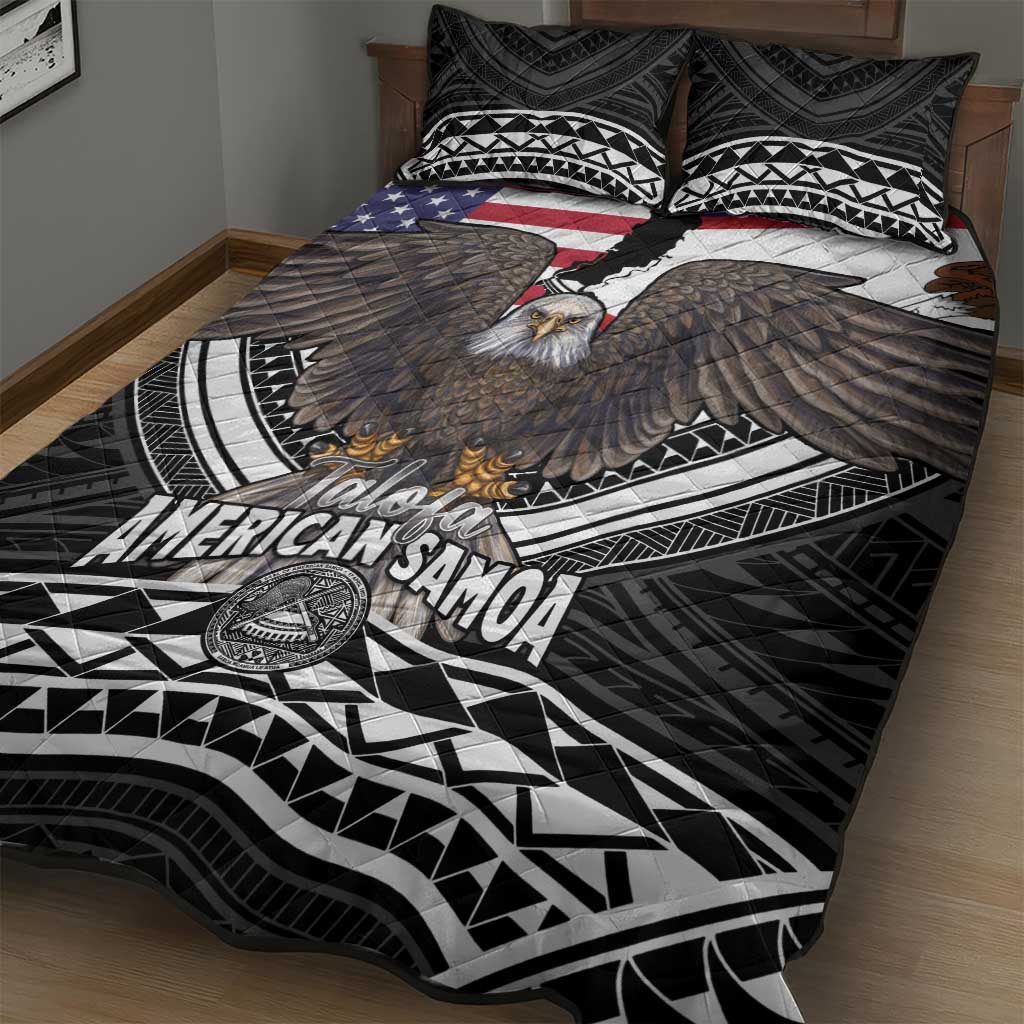 Talofa American Samoa Flag Day Quilt Bed Set Bald Eagle Polynesian Tattoo LT14 - Polynesian Pride