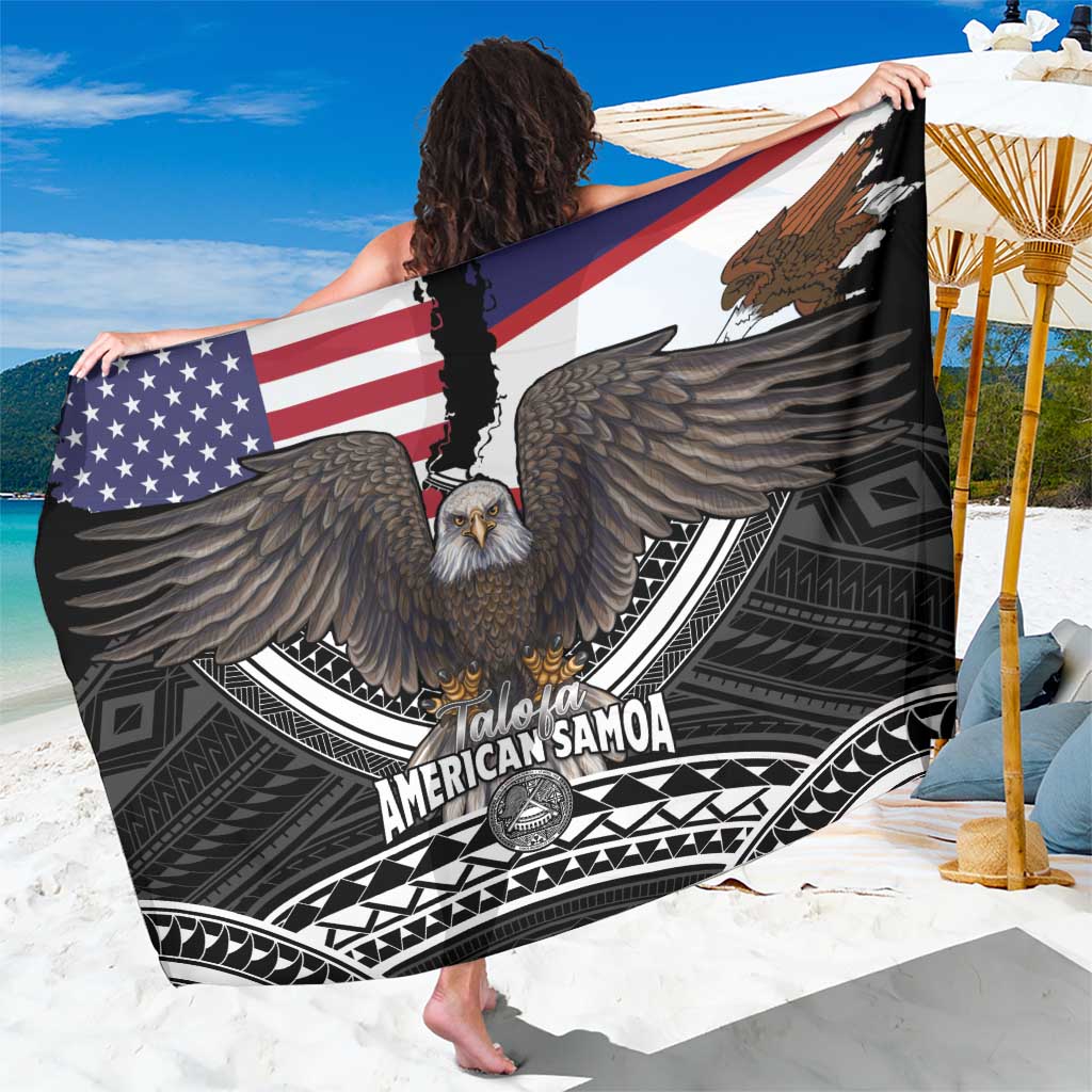 Talofa American Samoa Flag Day Sarong Bald Eagle Polynesian Tattoo LT14 One Size 44 x 66 inches Black - Polynesian Pride
