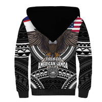 Talofa American Samoa Flag Day Sherpa Hoodie Bald Eagle Polynesian Tattoo LT14 - Polynesian Pride