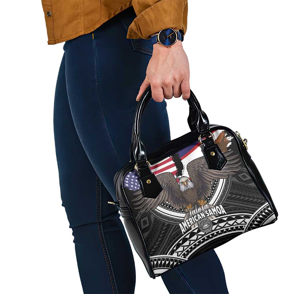 Talofa American Samoa Flag Day Shoulder Handbag Bald Eagle Polynesian Tattoo LT14 - Polynesian Pride