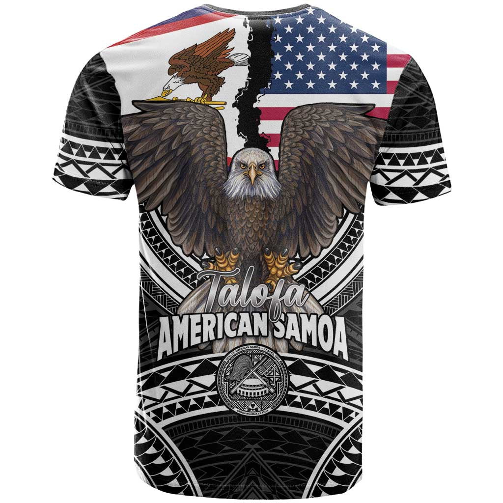 Talofa American Samoa Flag Day T Shirt Bald Eagle Polynesian Tattoo LT14 - Polynesian Pride
