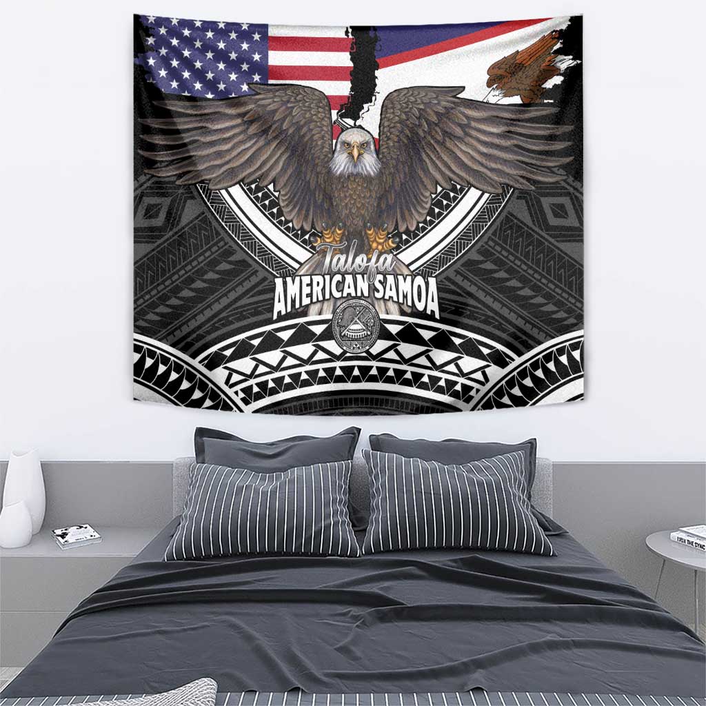Talofa American Samoa Flag Day Tapestry Bald Eagle Polynesian Tattoo LT14 - Polynesian Pride