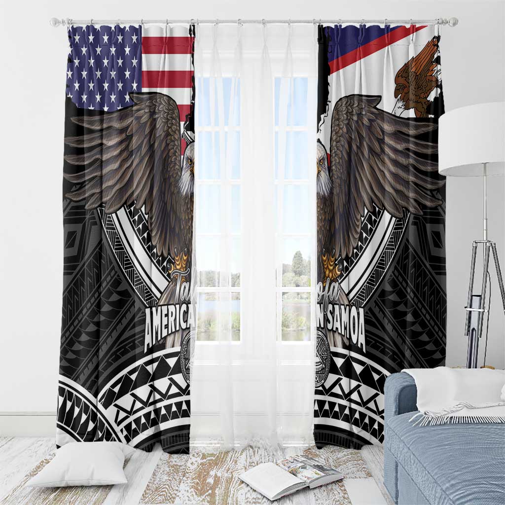 Talofa American Samoa Flag Day Window Curtain Bald Eagle Polynesian Tattoo LT14 - Polynesian Pride