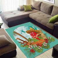 Hawaii Cinco de Mayo Area Rug Chili Pepper Hula Girl Tropical Vibes LT14 - Polynesian Pride