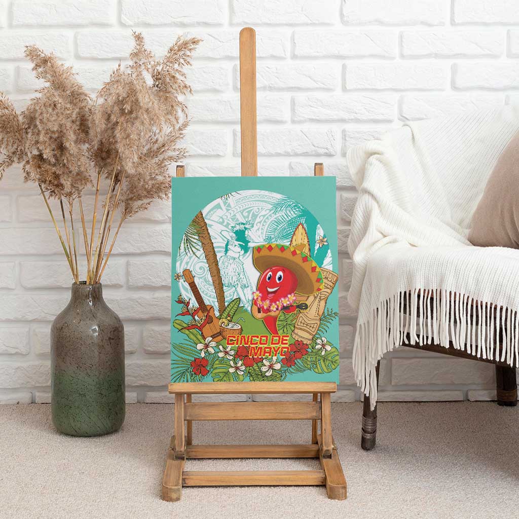 Hawaii Cinco de Mayo Canvas Wall Art Chili Pepper Hula Girl Tropical Vibes LT14 - Polynesian Pride
