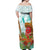 Hawaii Cinco de Mayo Off Shoulder Maxi Dress Chili Pepper Hula Girl Tropical Vibes