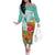 Hawaii Cinco de Mayo Off The Shoulder Long Sleeve Dress Chili Pepper Hula Girl Tropical Vibes