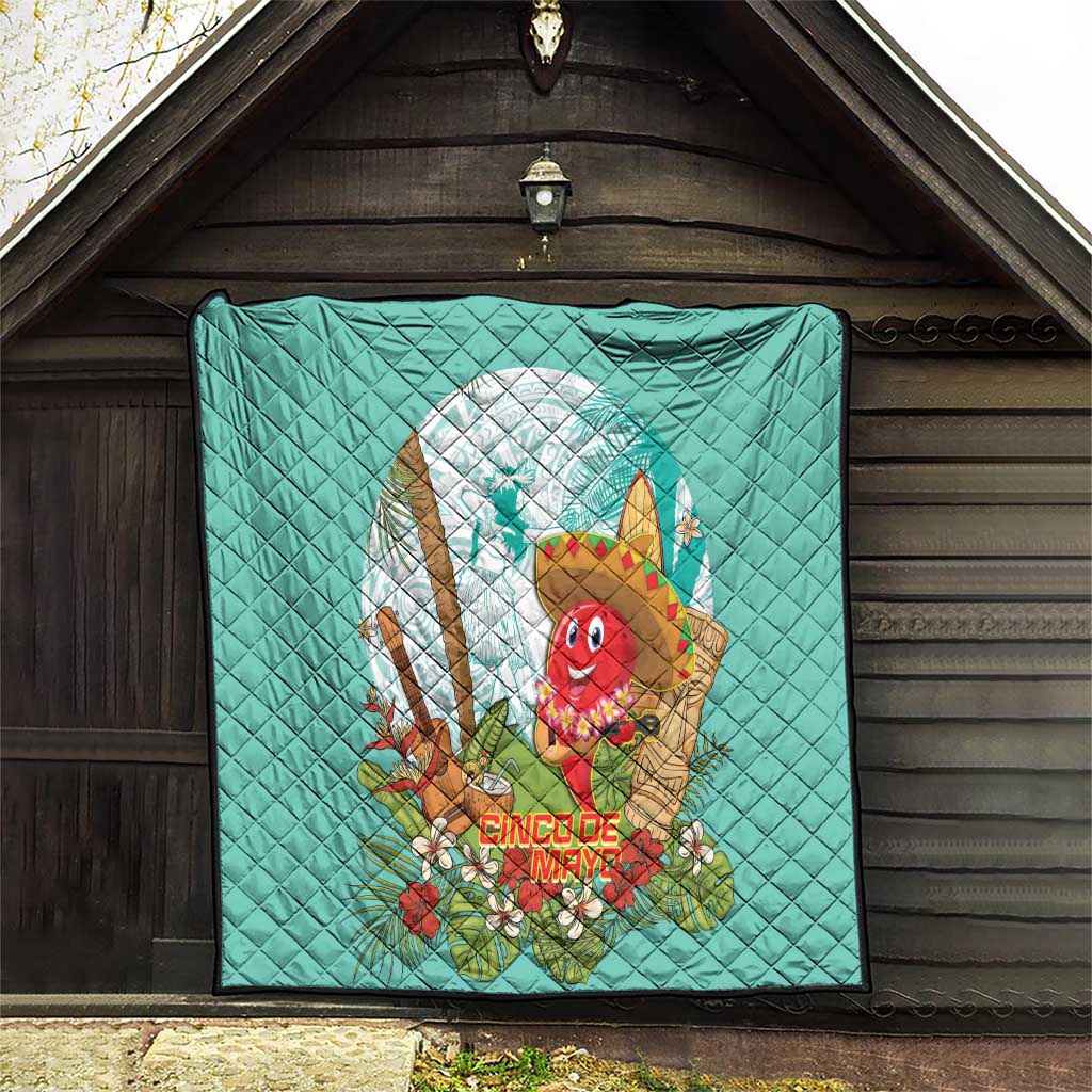 Hawaii Cinco de Mayo Quilt Chili Pepper Hula Girl Tropical Vibes LT14 - Polynesian Pride