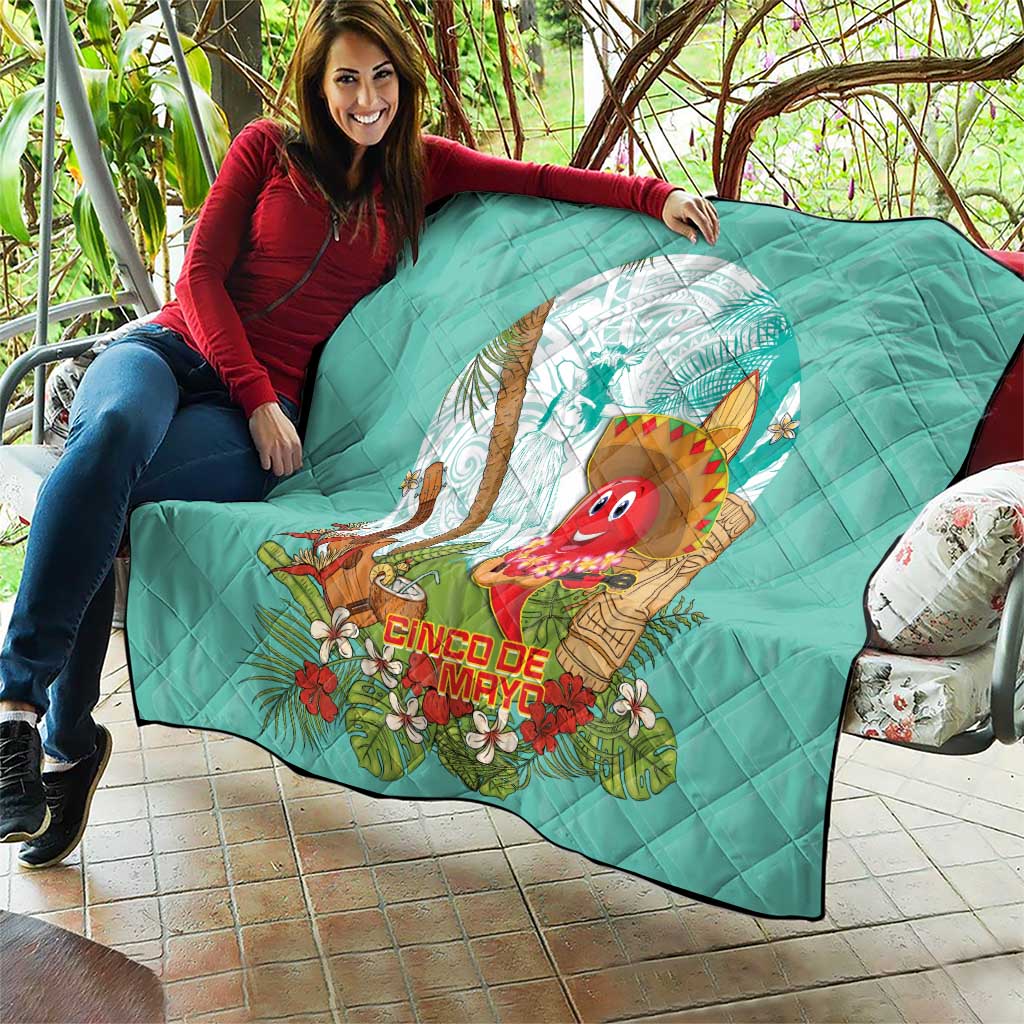 Hawaii Cinco de Mayo Quilt Chili Pepper Hula Girl Tropical Vibes LT14 - Polynesian Pride