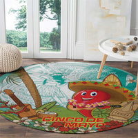 Hawaii Cinco de Mayo Round Carpet Chili Pepper Hula Girl Tropical Vibes LT14 - Polynesian Pride