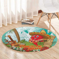 Hawaii Cinco de Mayo Round Carpet Chili Pepper Hula Girl Tropical Vibes LT14 - Polynesian Pride