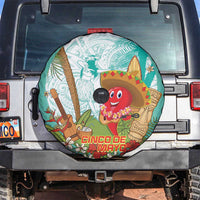 Hawaii Cinco de Mayo Spare Tire Cover Chili Pepper Hula Girl Tropical Vibes LT14 Turquoise - Polynesian Pride