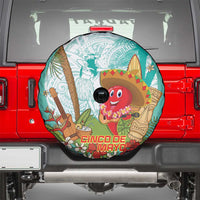 Hawaii Cinco de Mayo Spare Tire Cover Chili Pepper Hula Girl Tropical Vibes LT14 - Polynesian Pride