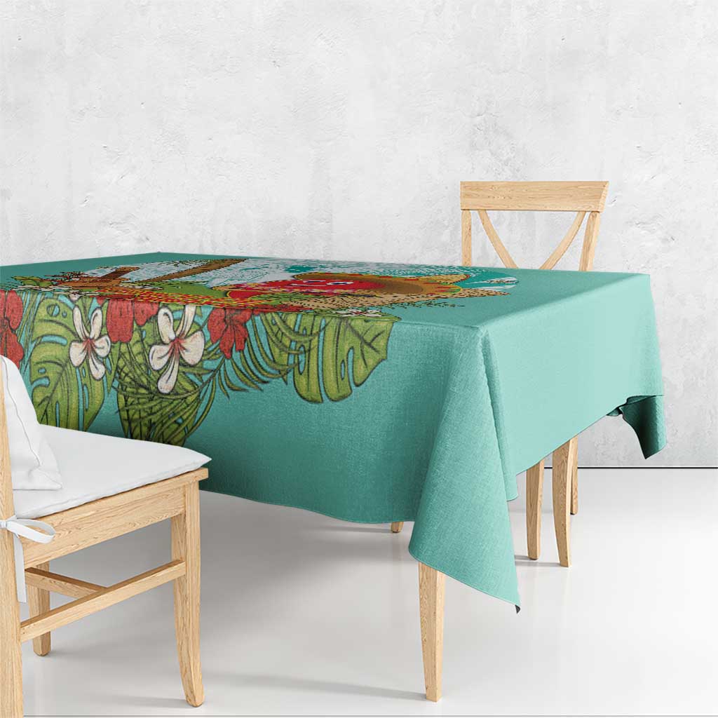 Hawaii Cinco de Mayo Tablecloth Chili Pepper Hula Girl Tropical Vibes LT14 - Polynesian Pride
